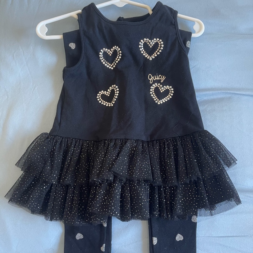 NWOT Juicy Couture Ruffled Two Piece Outfit